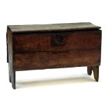 A BOARDED OAK CHEST 18TH CENTURY AND LATER 57CM X 85CM