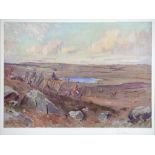 LIONEL EDWARDS HUNTING SCENE COLOUR PRINT SIGNED BY THE ARTIST IN PENCIL PUBLISHED BY THE SPORTING