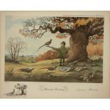 NORMAN THELWELL - HUMOROUS HUNTING SCENES A SET OF SIX COLOUR PRINTS ALL SIGNED BY THE ARTIST IN