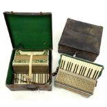 TWO HOHNER PIANO ACCORDIONS VERDI I AND CARMEN II CASED