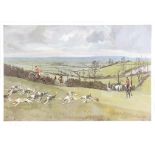 LIONEL EDWARDS THE WHADDON CHASE COLOUR PRINT SIGNED BY THE ARTIST IN PENCIL PUBLISHED BY EYRE &