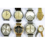 EIGHT FAVRE LEUBA AND OTHER STAINLESS STEEL AND GOLD PLATED LADY'S AND GENTLEMEN'S WRISTWATCHES