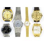 SIX BOXED CERTINA ZENITH AND OTHER STAINLESS STEEL AND GOLD PLATED LADY'S AND GENTLEMAN'S