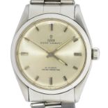 A ROLEX TUDOR STAINLESS STEEL OYSTER ELEGANTE WRISTWATCH, MAKER'S BRACELET, BOXED