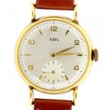 AN EBEL 18CT GOLD GENTLEMAN'S WRISTWATCH