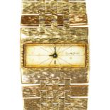 A BUECHE GIROD 9CT GOLD LADY'S WRISTWATCH, 44G