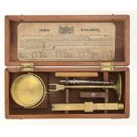 AN ENGLISH LACQUERED BRASS CHONDROMETER, C1870 in fitted mahogany box wth printed label to the