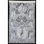 'HAMLET' A NOTTINGHAM LACE PANEL BELIEVED TO HAVE BEEN EXHIBITED BY SIMON MAY & CO AT THE