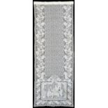 A NOTTINGHAM LACE PANEL OF EXHIBITION QUALITY BY SIMON, MAY & CO, LATE 19TH C of curtain lace, in