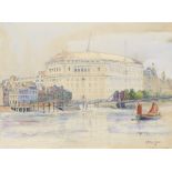 WALTER TAYLOR (1875-1943) THAMES HOUSE THE HEADQUARTERS OF ICI LONDON signed, dated 1928 and