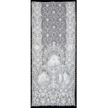 A NOTTINGHAM LACE PANEL OF EXHIBITION QUALITY BY SIMON, MAY & CO, LATE 19TH C of curtain lace, in