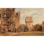 THOMAS HARTLEY CROMEK, ANWS (1809-1873) WARWICK CASTLE watercolour, 31 x 49cm ++In fine condition