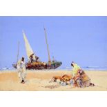 DUDLEY HARDY, RI (1867-1922) NORTH AFRICAN SCENES a pair, both signed, gouache, 18 x 25cm (2) ++Both