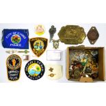 A SMALL COLLECTION OF METAL BADGES INCLUDING BOY SCOUTS, SEVERAL ENAMELLED, EARLY 20TH CENTURY AND