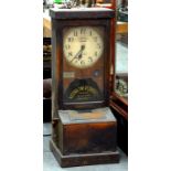 A NATIONAL TIME RECORDER CO LTD OAK TIME CLOCK, 88CM H, EARLY 20TH CENTURY