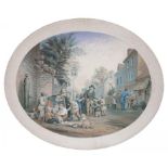 EIGHT 19TH CENTURY LE BLONDE & CO OVAL COLOUR PRINTS, EMBOSSED MOUNT AND TITLE, 16.5CM X 20CM