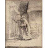 AFTER REMBRANDT - THE BLINDNESS OF TOBIT 1651, ENGRAVED EDITION BY G. RAPILLY PARIS, LATE 19TH