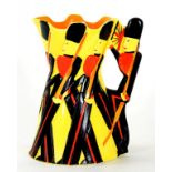 A BURGESS & LEIGH YELLOW BURLEIGH WARE GUARDSMEN JUG, 20CM H, PRINTED MARK, 1930'S