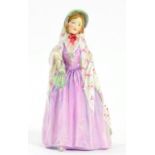 A ROYAL DOULTON FIGURE OF MISS WINSOME, 17.5CM H, PRINTED MARK PAINTED TO TITLE, POTTED BY DOULTON &