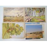Tom O'Neill 
Various views including Brixham, New Forest and Cornwall
Watercolours,
Some signed,