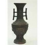 A 20th century Japanese bronze two handled vase,