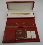 S T Dupont (1990's) Olympio gold coloured fountain pen, 18ct gold medium nib,