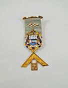 An 18 carat gold and enamel Masonic medal, for the Southport Temperance Lodge, number 2815,