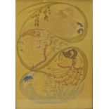 Early to mid 20th century school
Ethereal floating ladies
Woven silk needlework
56cm x 40cm