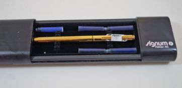 A Pelikan 1980s Signum fountain pen, gold plated,