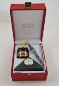 Sheaffer Balance Millenium Special Edition fountain pen in box with clock, pen stand and ink,