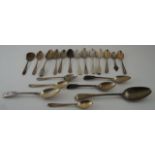 A quantity of silver spoons, some antique, 462 g (14.