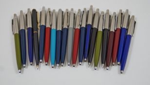 A collection of assorted Parker ballpens and clutch pencils