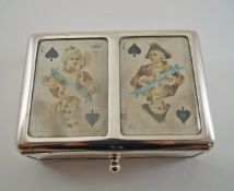 A late Victorian silver card box, by William Comyns, London 1899,