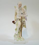 A 19th century porcelain figure of Father Time,