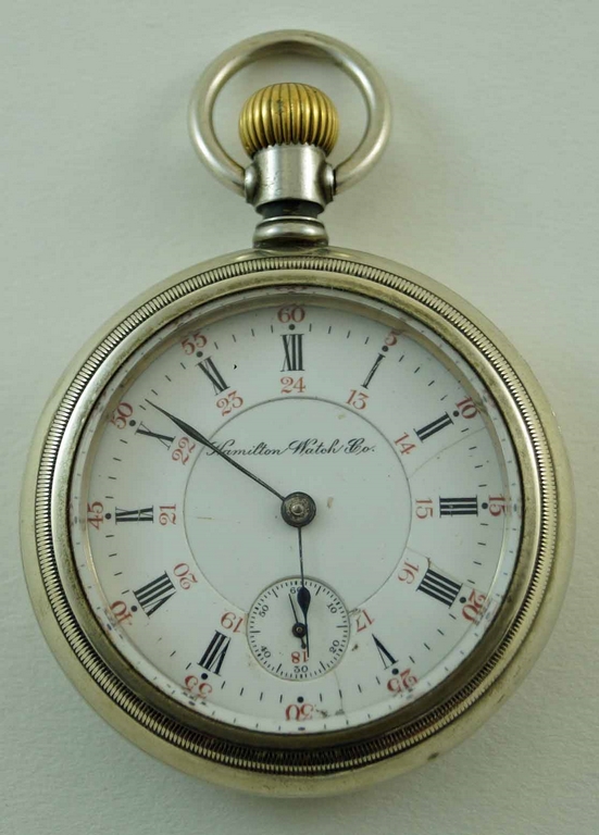 A rare 20th century American railroad pocket watch by Hamilton Watch Company,