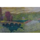 Matthew Grayson
Stourhead Gardens with an approaching storm
Coloured lithograph
Artists proof 16/20,