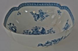 A Worcester lobed bowl,