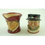 A Royal Doulton character jug in the form of the Beefeater, printed factory marks in green,