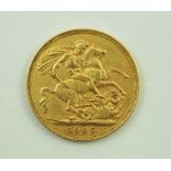 A 1905 full gold sovereign