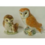 A Beswick figure of a barn owl, model number 2026, impressed factory marks,