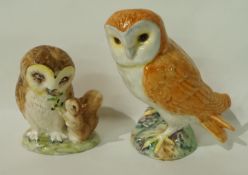 A Beswick figure of a barn owl, model number 2026, impressed factory marks,