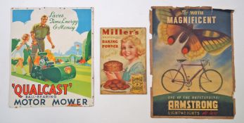 Three original advertising posters, to include Armstrong Cycles,