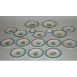 A late 19th century Worcester porcelain dessert service,