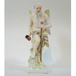 A 19th century porcelain figure of Father Time,