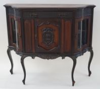An early 20th century mahogany side cabinet,