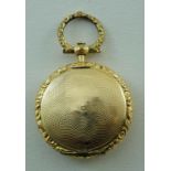 A Victorian gold vinaigrette locket, of circular pocket watch form with engine turned decoration, 3.