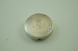 A North Indian silver round compact,