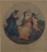 After Angelica Kauffman
Cupid with two maidens
Coloured stipple engravings
43cm x 37cm