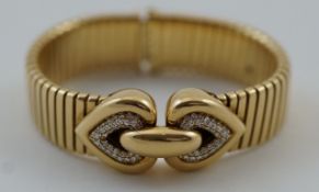A Bulgari diamond set bracelet,