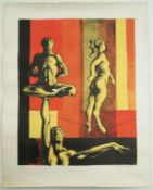 Michael Ayrton
Acrobats
Lithograph 
Signed in pencil lower right and numbered 13/25 lower left,